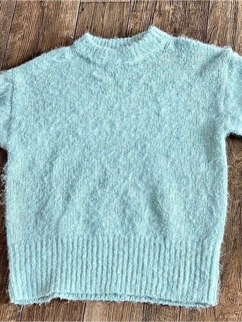 Crew Neck Sweater in Blue Like New